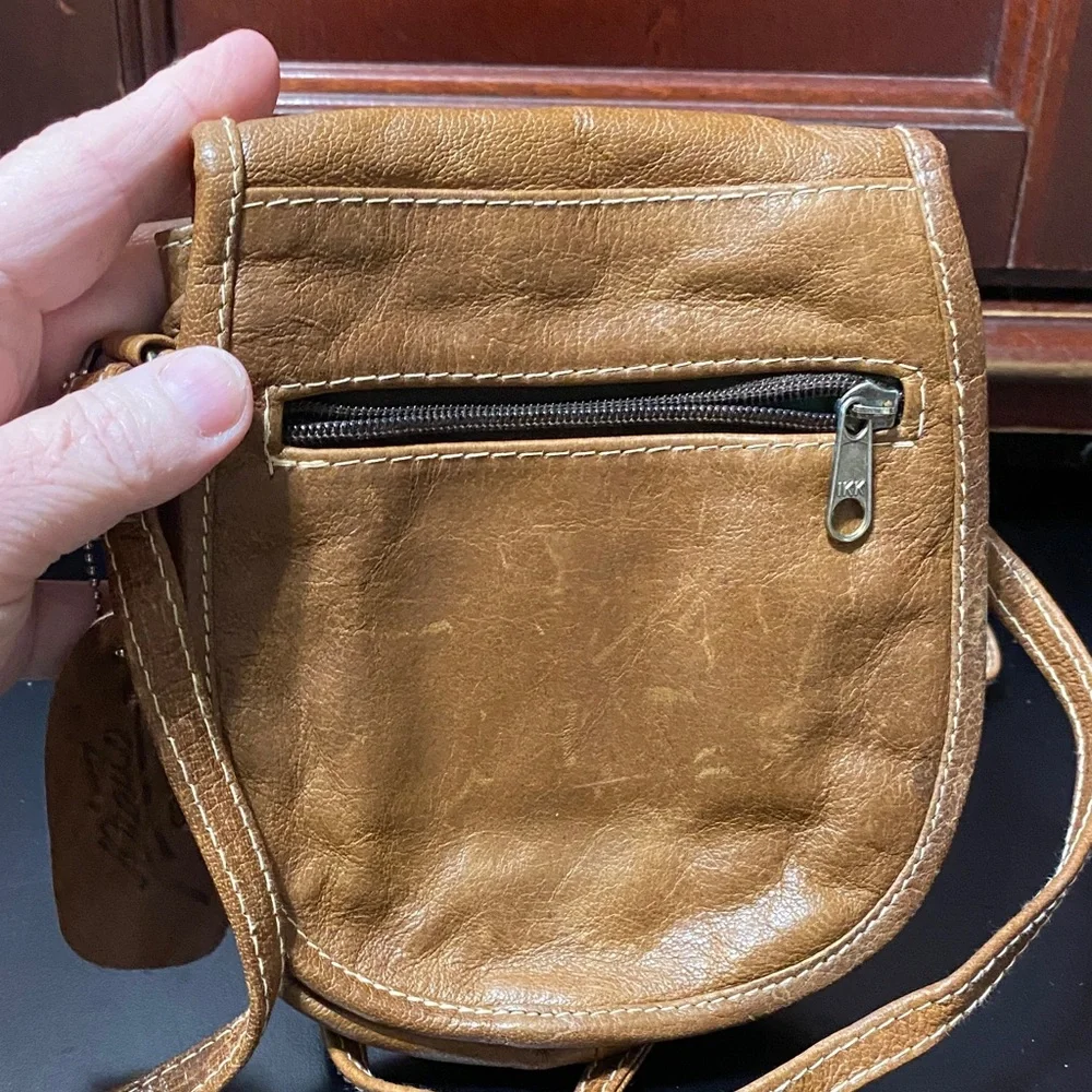 Piatto Vintage Brown Leather Crossbody Bag